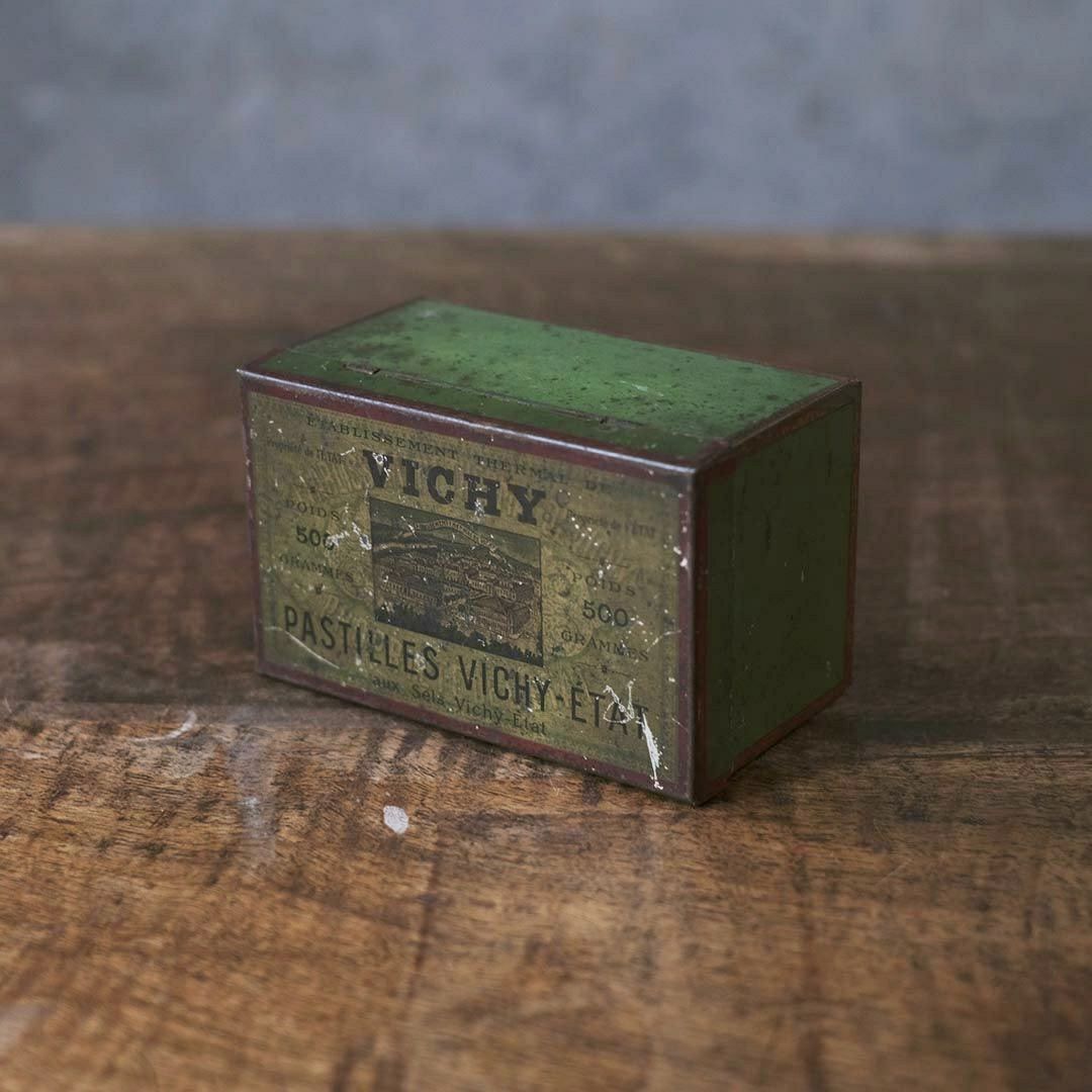 アンティークティン缶 フランス PASTILLES VICHY ETAT