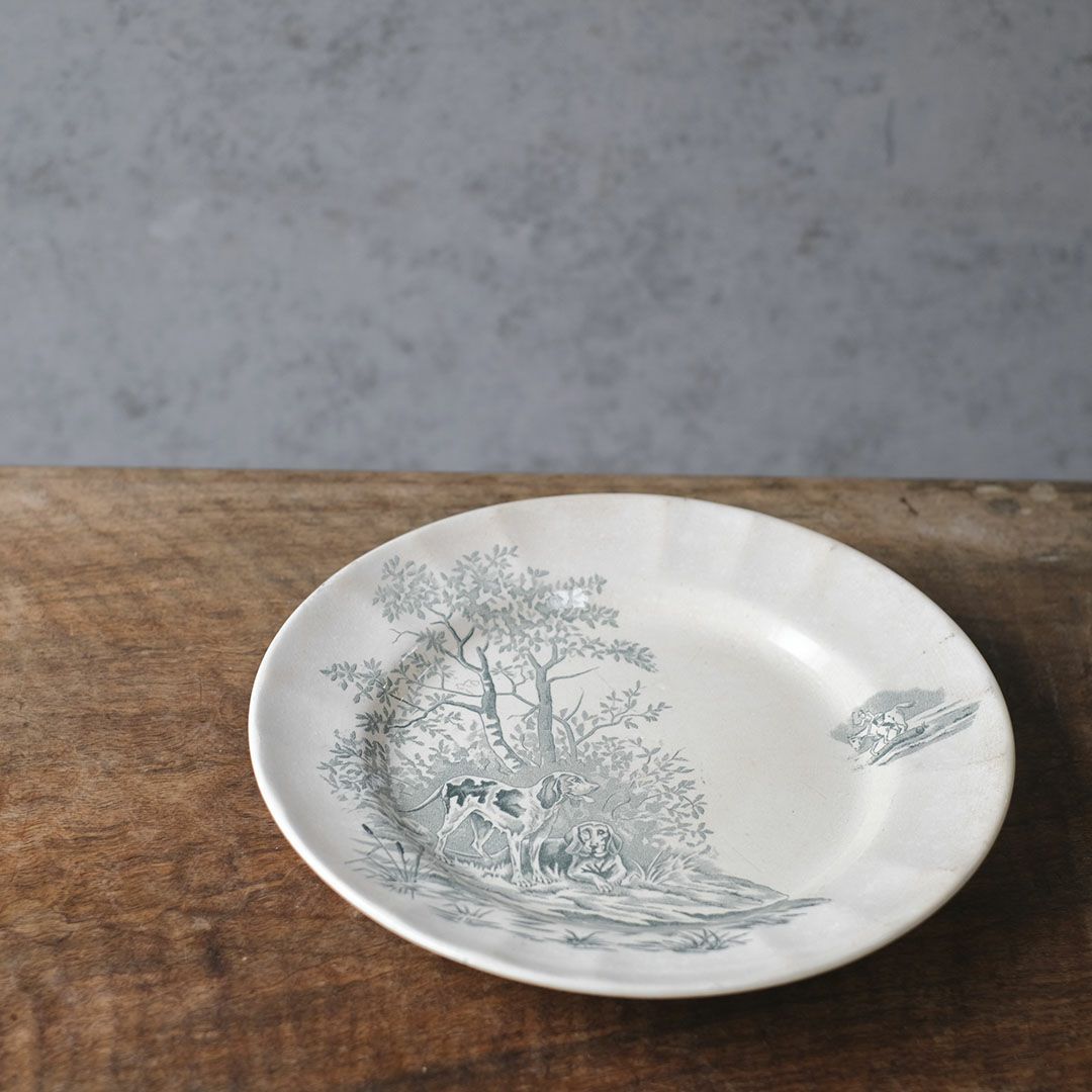 アンティーク皿 Longchamp veneur ロンシャン フランス アンティーク食器1