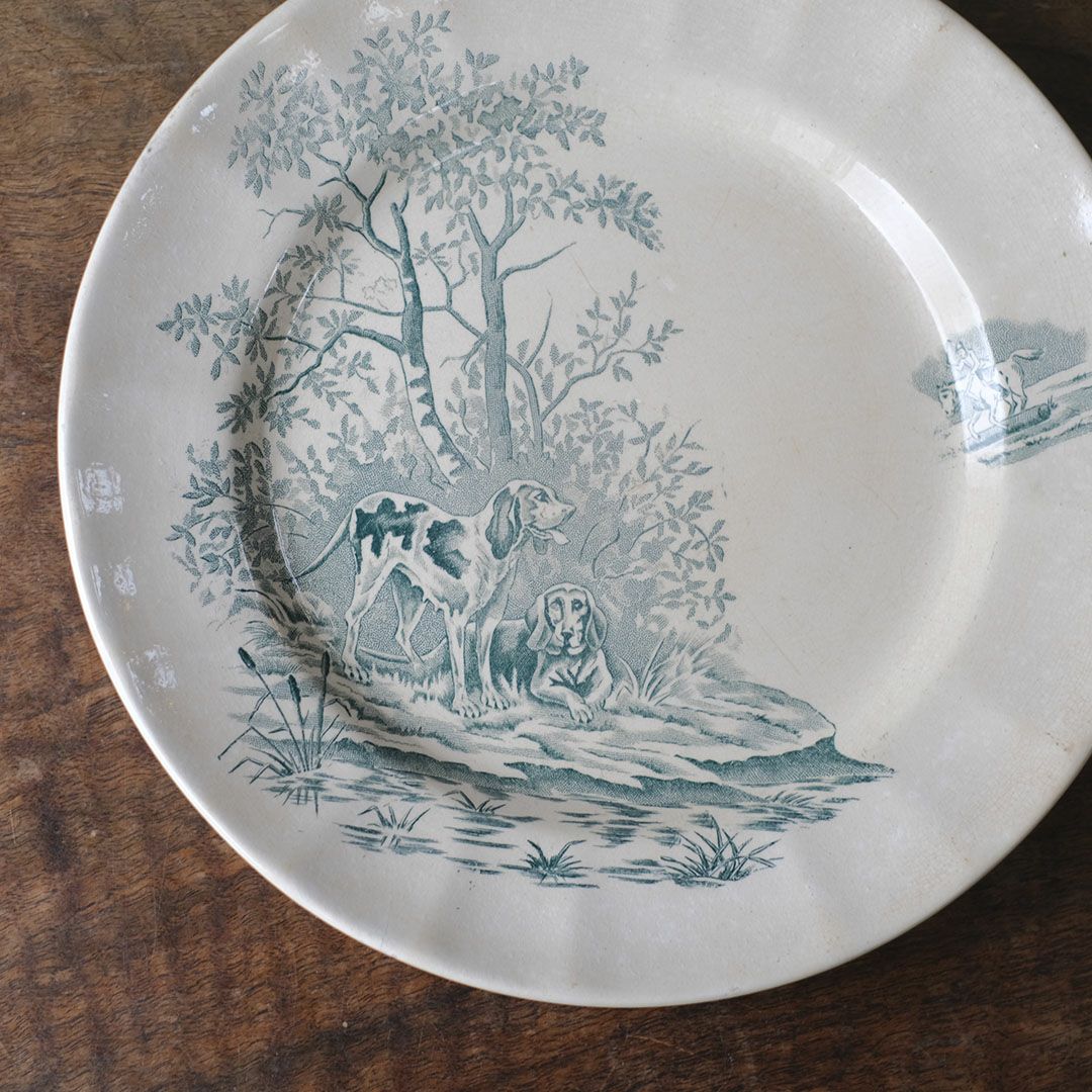 アンティーク皿 Longchamp veneur ロンシャン フランス アンティーク食器2