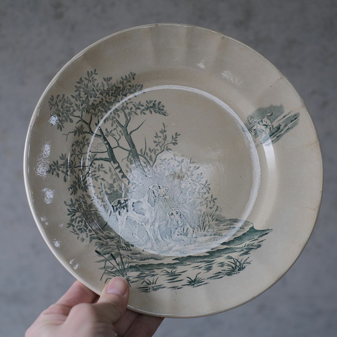 アンティーク皿 Longchamp veneur ロンシャン フランス アンティーク食器4