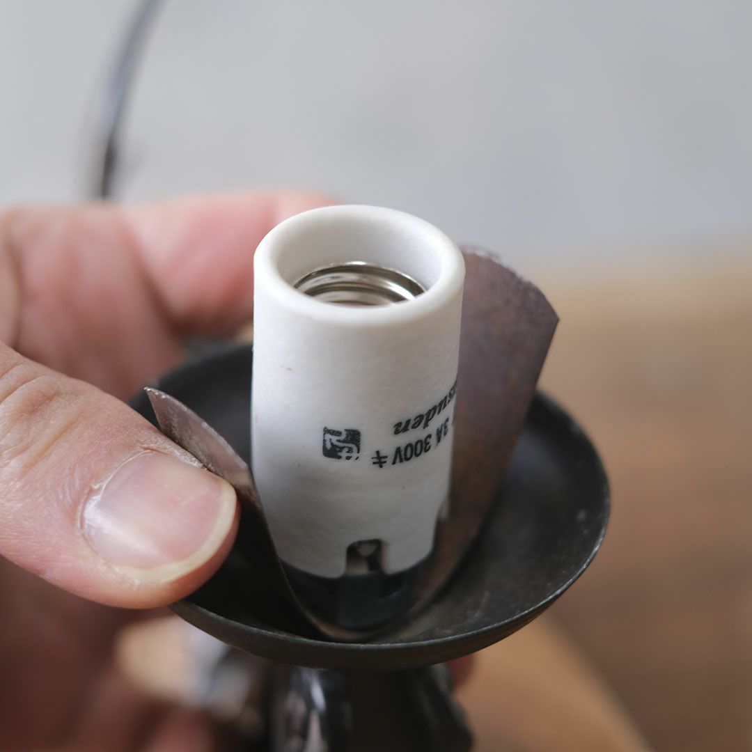 アンティーク 卓上ランプ ブロンズの鳥 フランス