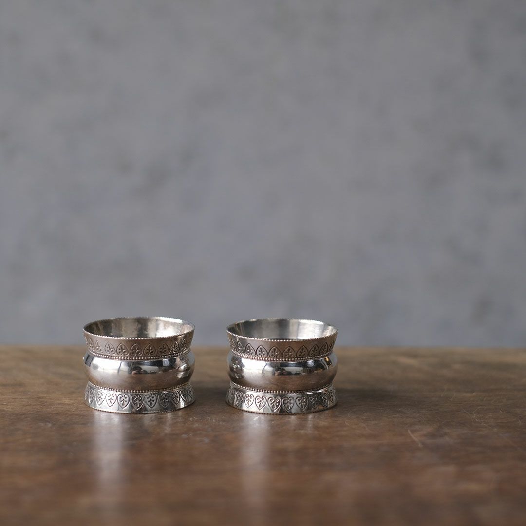 アンティークナプキンリング イギリス シルバープレート 2個セット1