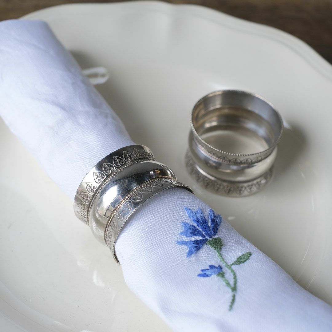 アンティークナプキンリング イギリス シルバープレート 2個セット2