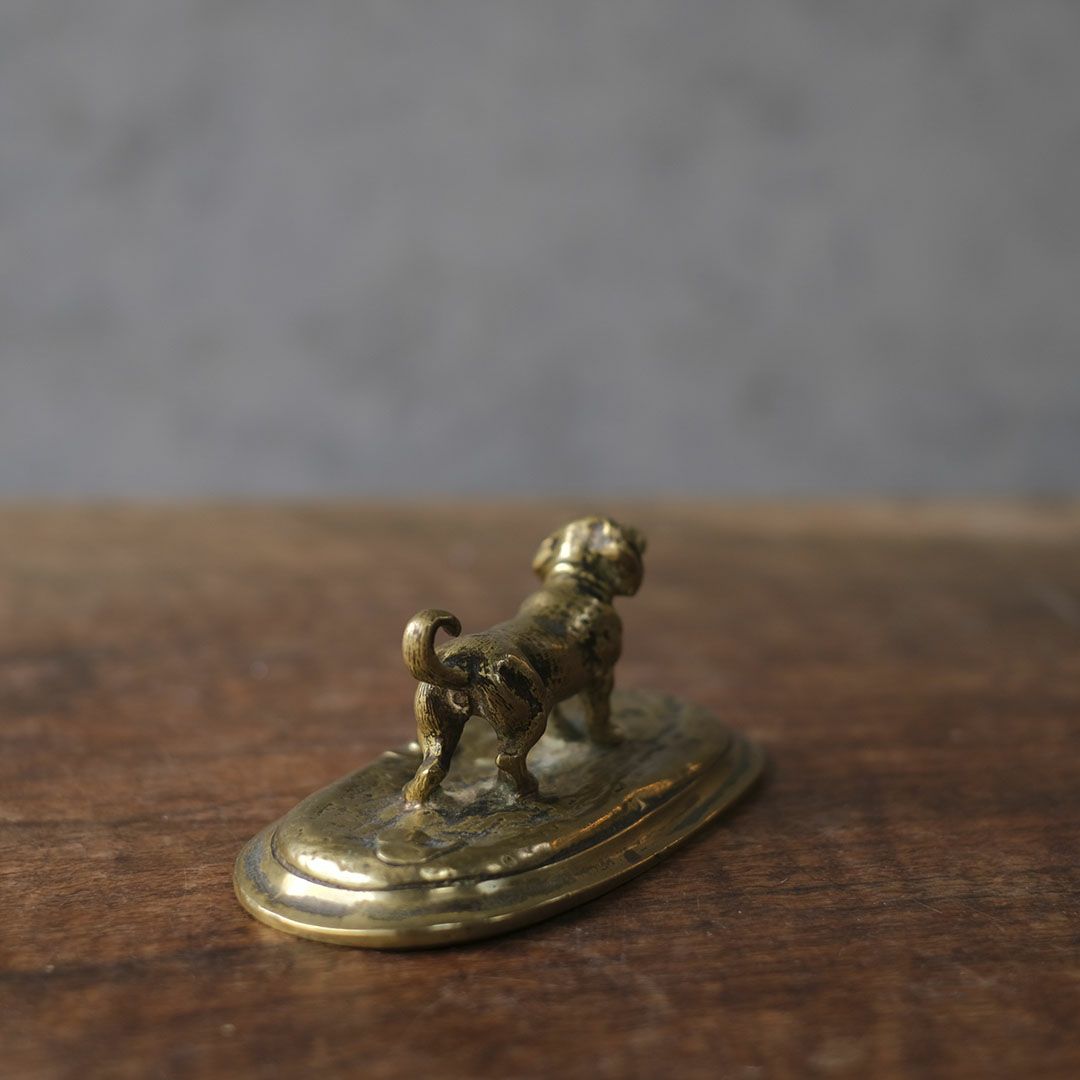 アンティーク犬の置物 フランス 真鍮4
