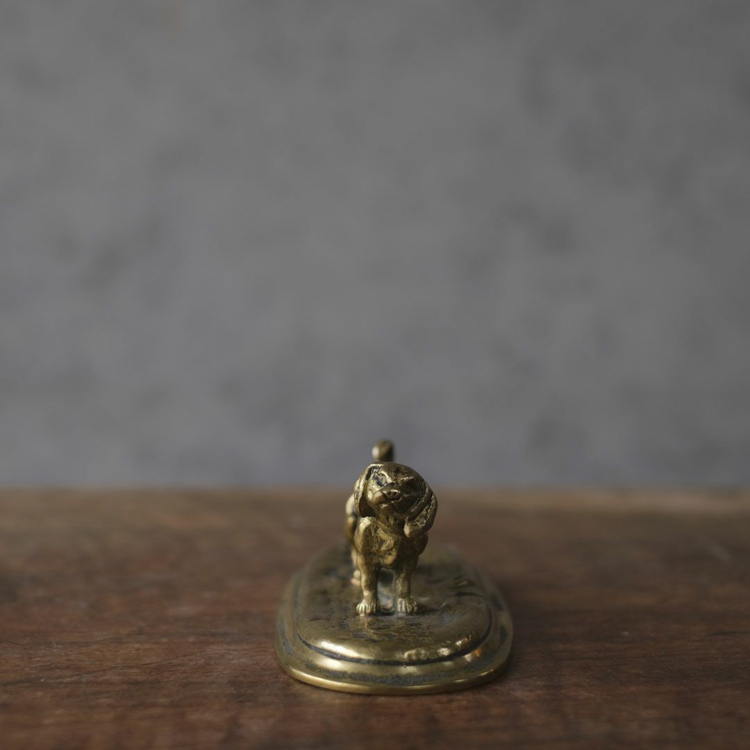 アンティーク犬の置物 フランス 真鍮5