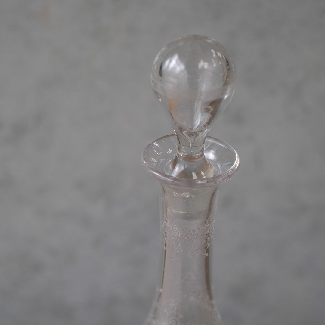 アンティークデキャンタ フランス アシッドエッチング6