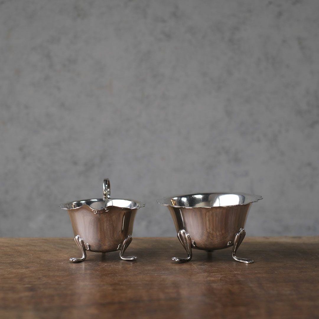 アンティークミルクポット ミルクジャグ シュガーポット イギリス シルバープレート3