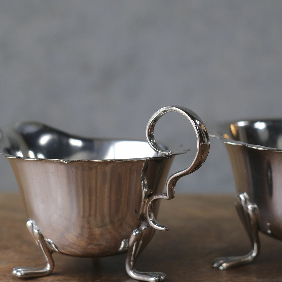 アンティークミルクポット ミルクジャグ シュガーポット イギリス シルバープレート4