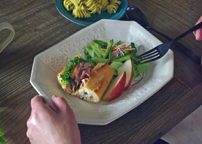 益子焼 kukka 八角皿（大） キナリ色 わかさま陶芸 若林健吾1