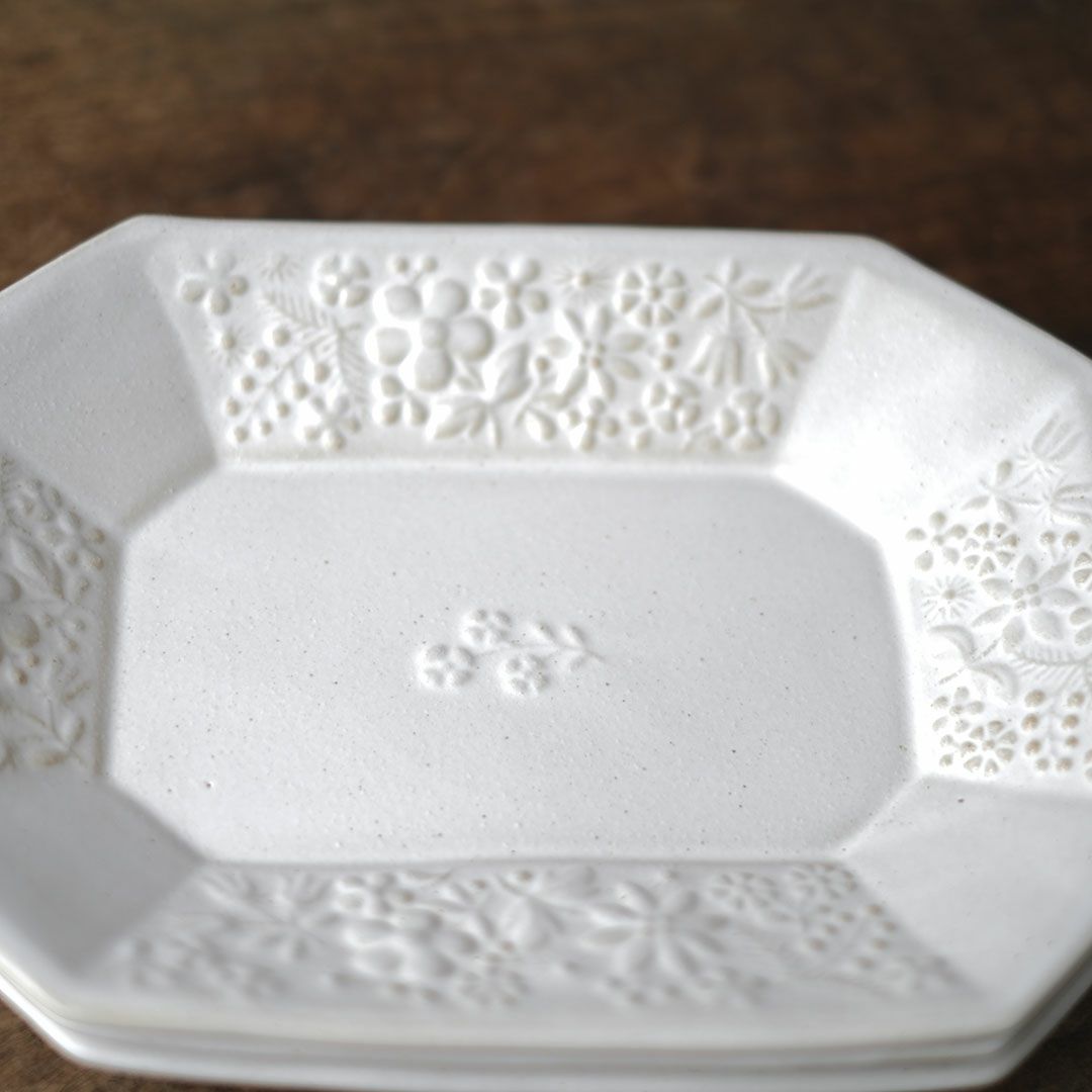 益子焼 kukka 八角皿（大） キナリ色 わかさま陶芸 若林健吾4