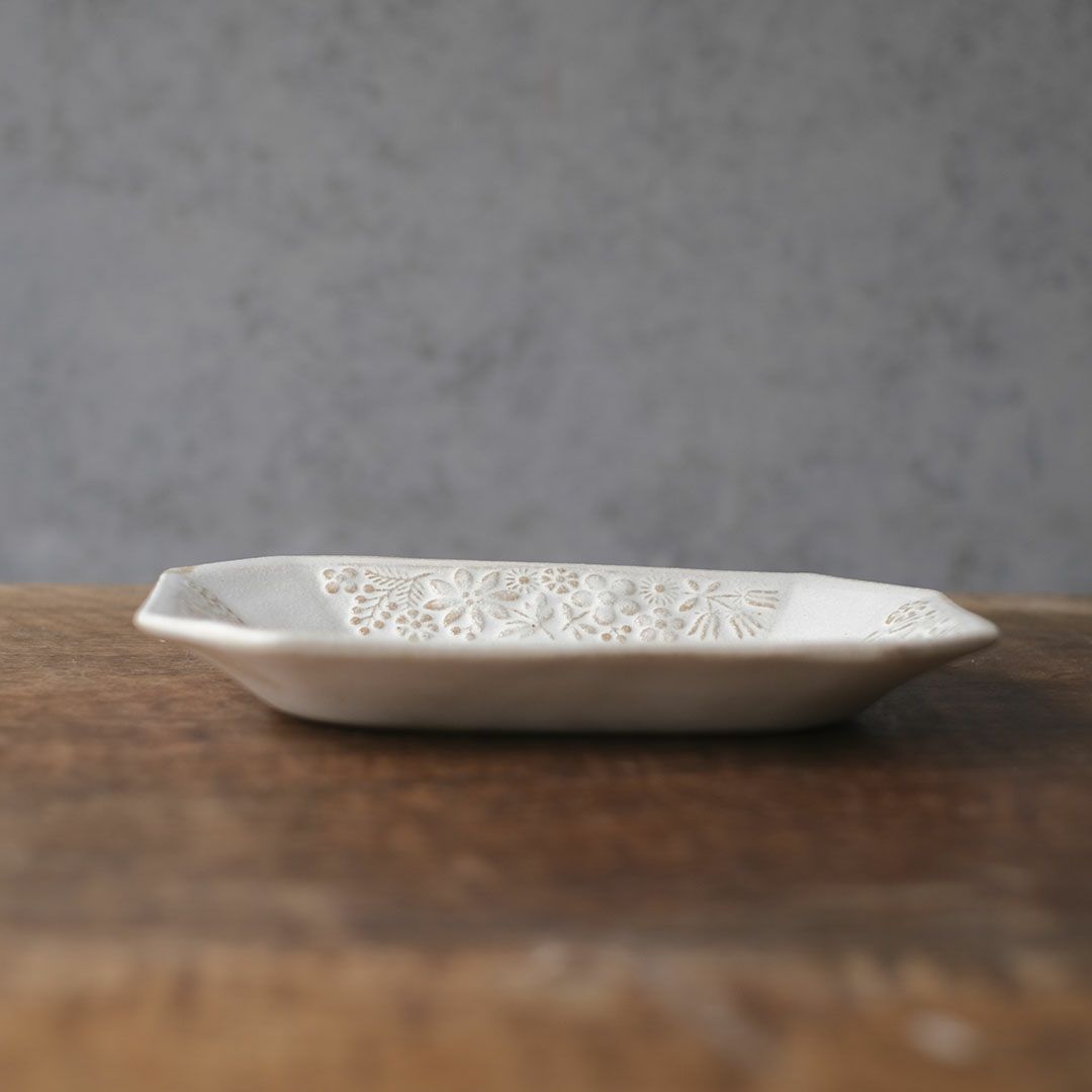 益子焼 kukka(クッカ) 八角皿 中 22cm キナリ色 わかさま陶芸 若林健吾7