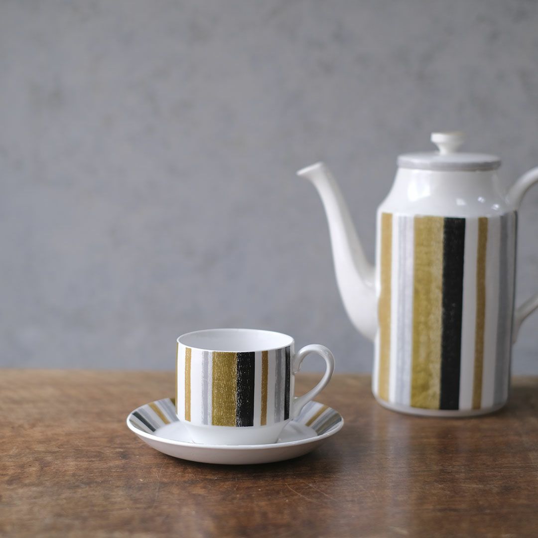 ヴィンテージMIDWINTER コーヒーカップ＆ソーサー ミッドウィンター イギリス ストライプ