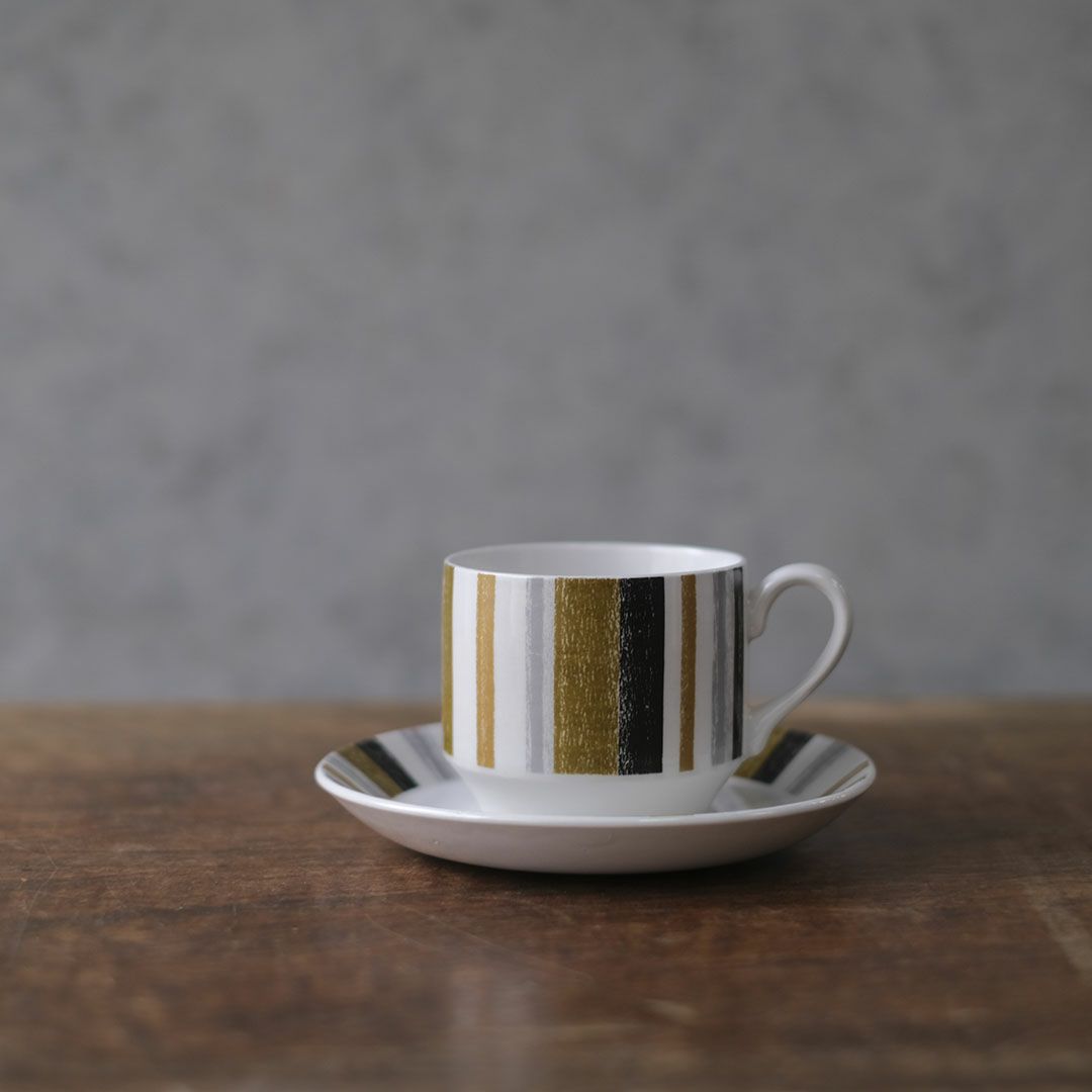 ヴィンテージMIDWINTER コーヒーカップ＆ソーサー ミッドウィンター イギリス ストライプ1