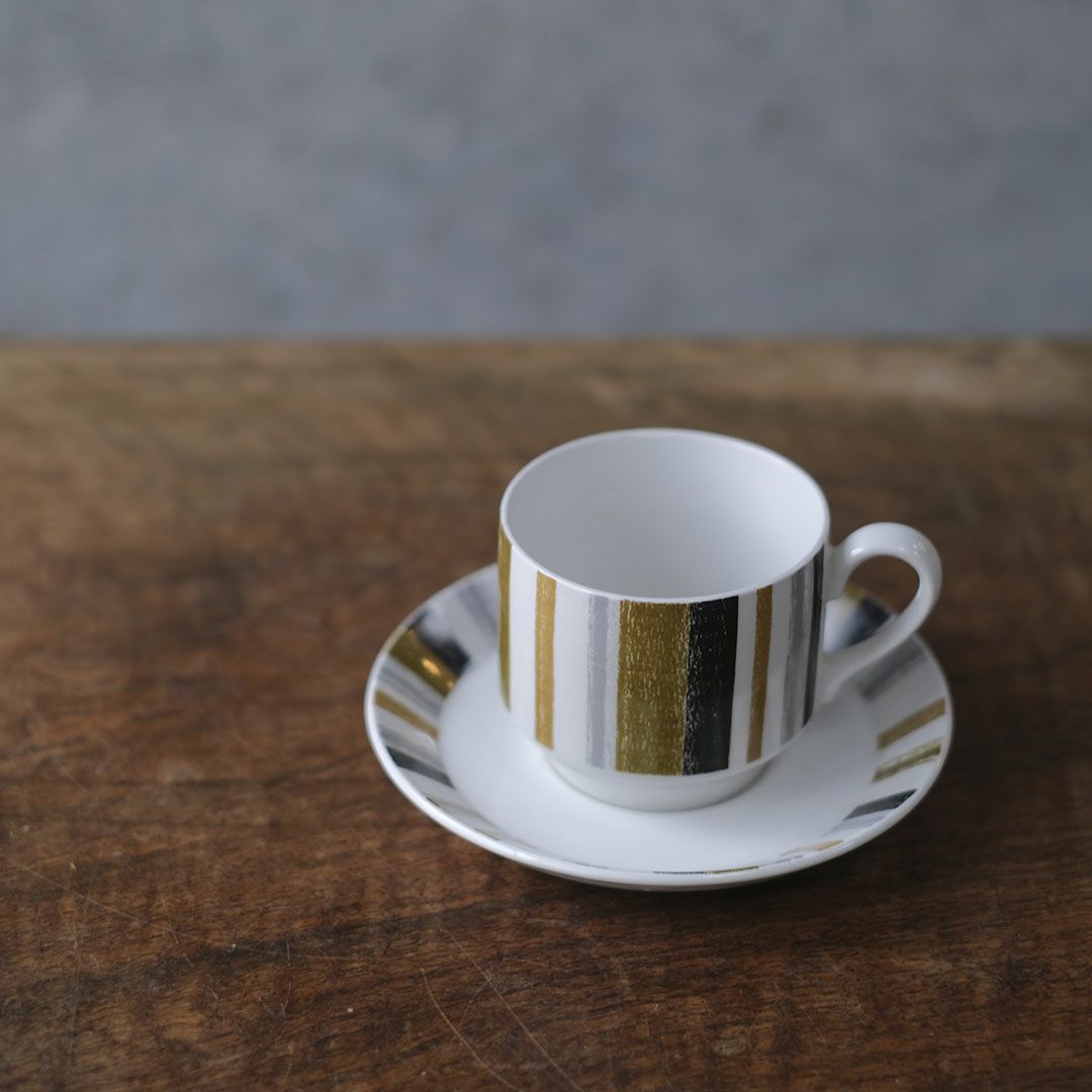 ヴィンテージMIDWINTER コーヒーカップ＆ソーサー ミッドウィンター イギリス ストライプ4