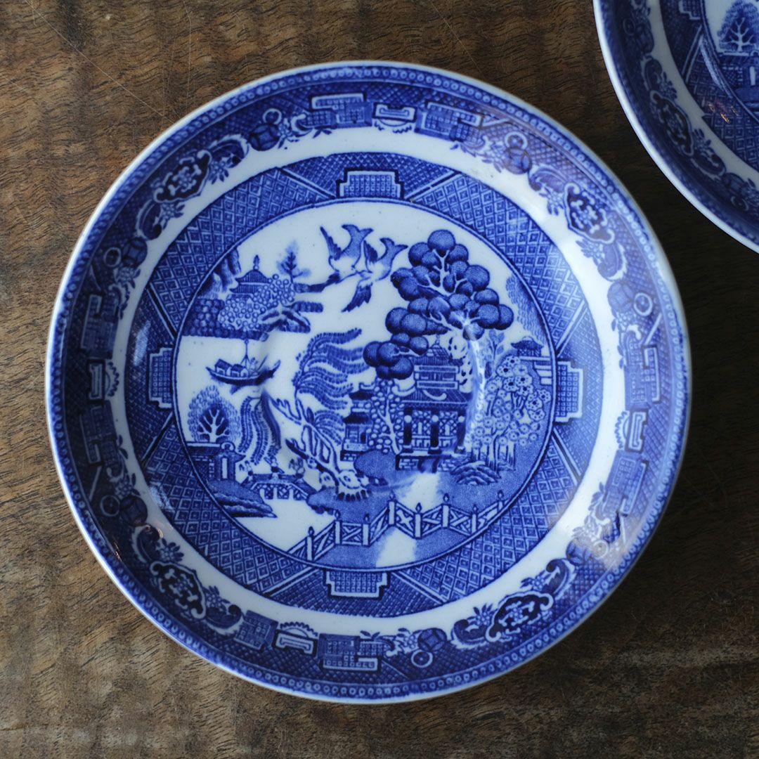 アンティーク ティーカップ&ソーサー Adderleys ブルーウィロー イギリス/アンティーク食器