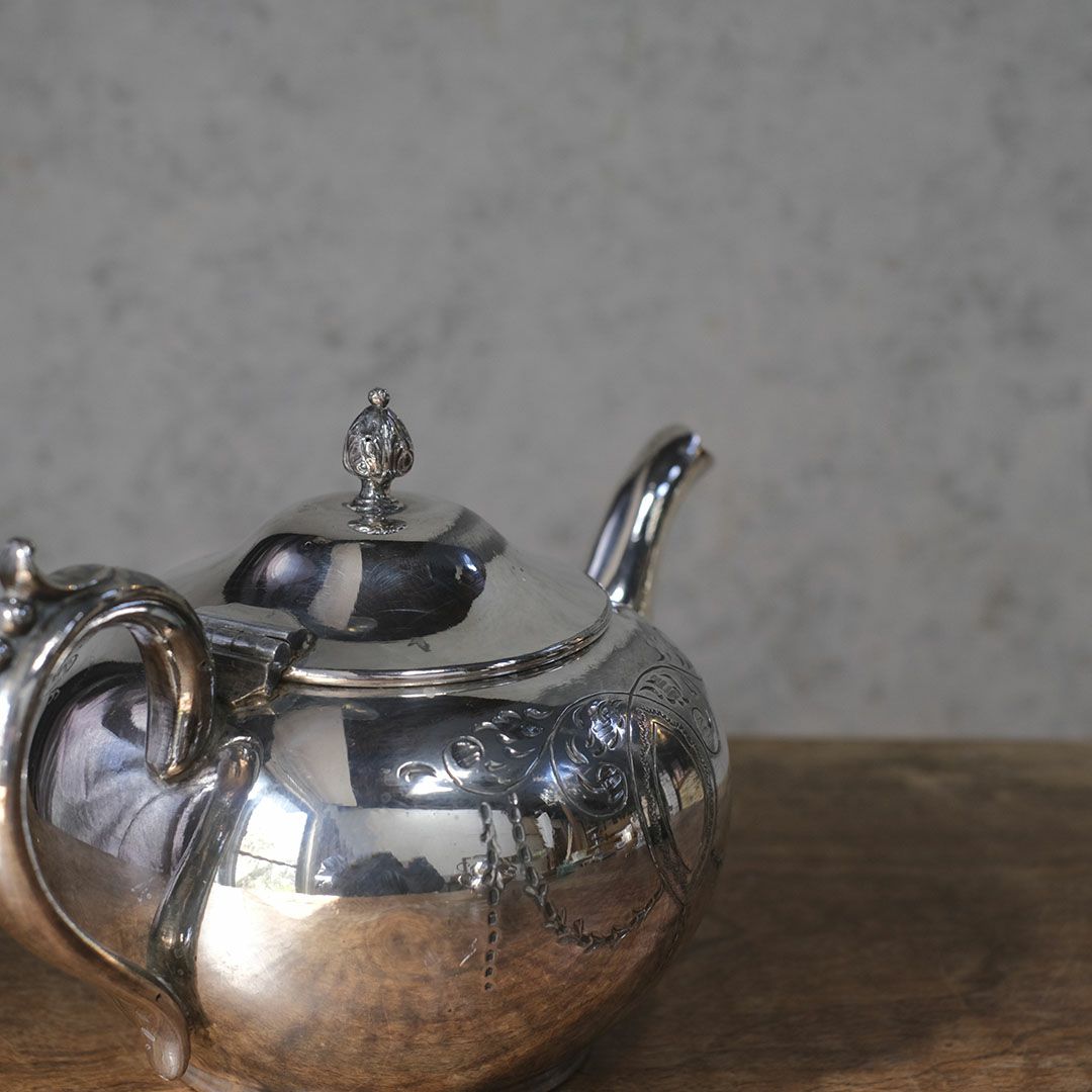 アンティークティーポットセット イギリス シルバープレート5