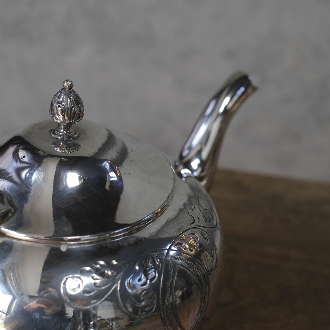 アンティークティーポットセット イギリス シルバープレート6
