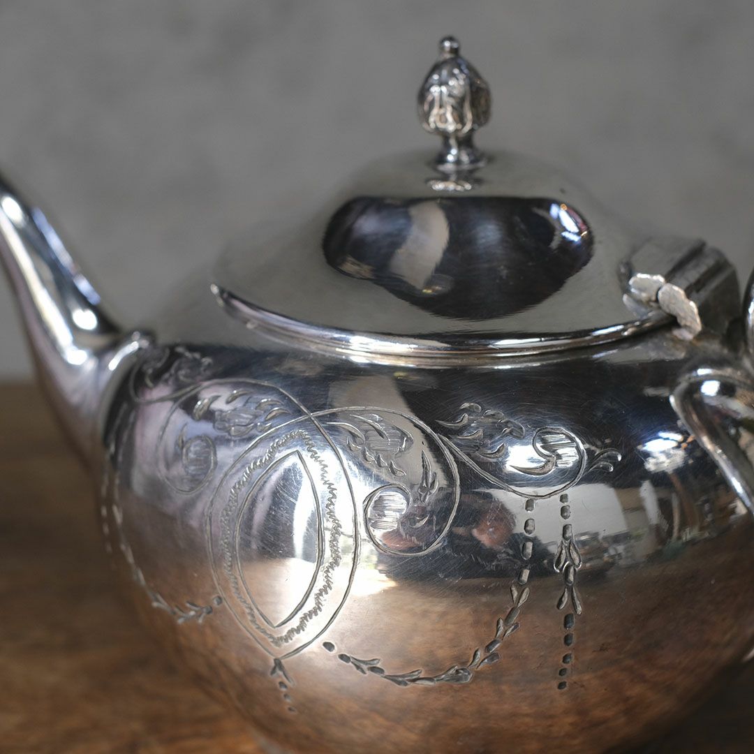 アンティークティーポットセット イギリス シルバープレート7
