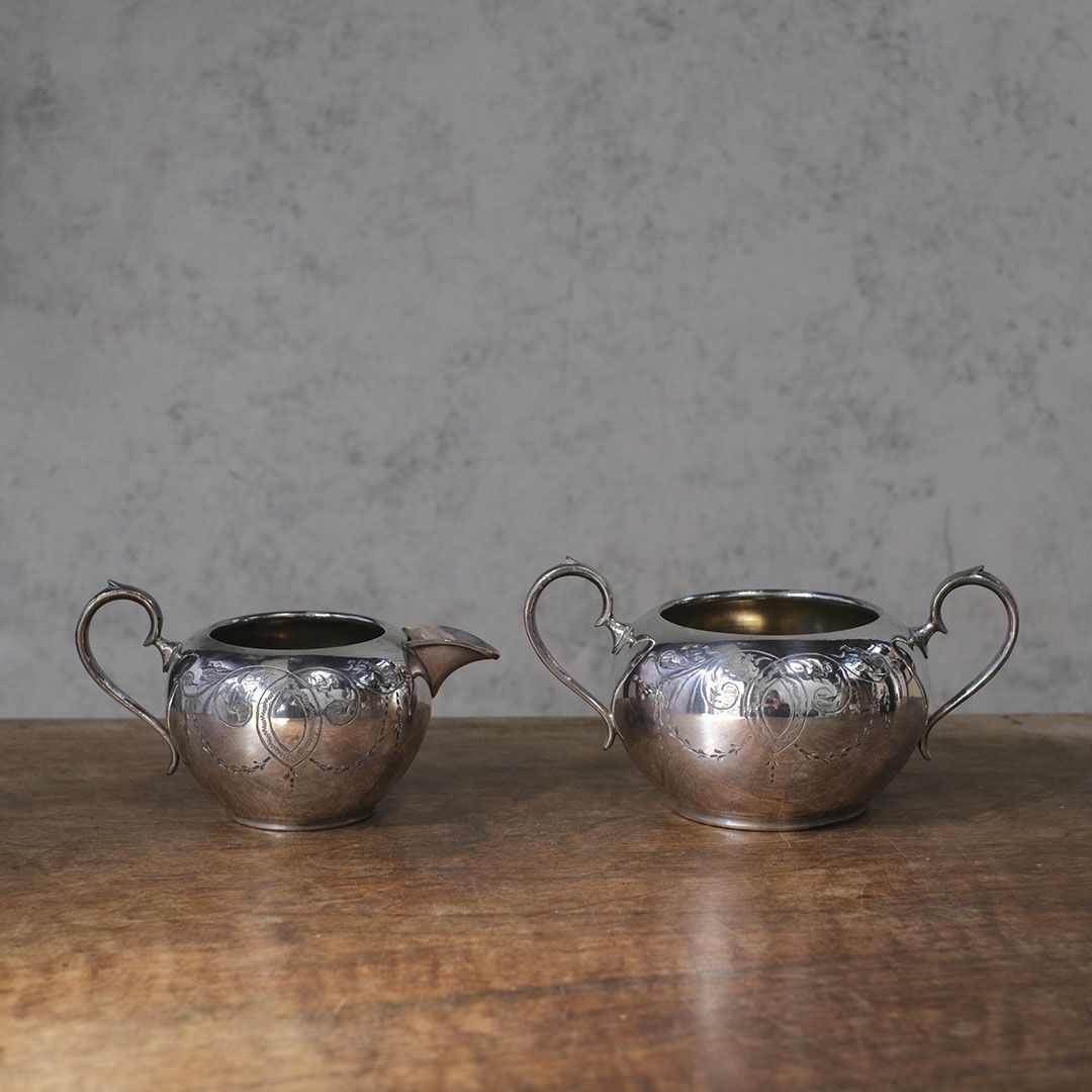 アンティークティーポットセット イギリス シルバープレート9