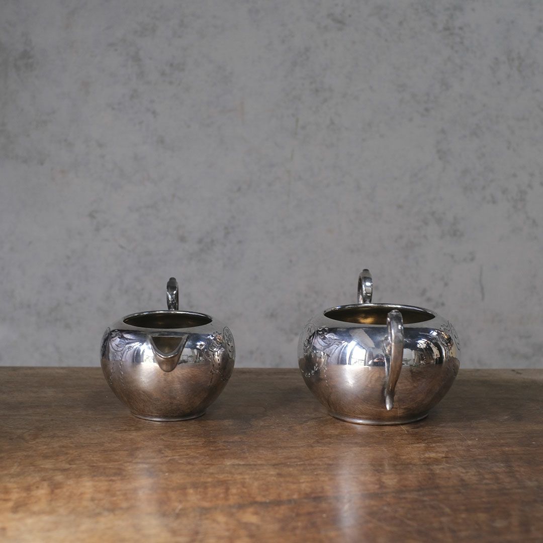 アンティークティーポットセット イギリス シルバープレート10