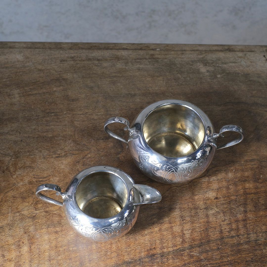 アンティークティーポットセット イギリス シルバープレート11