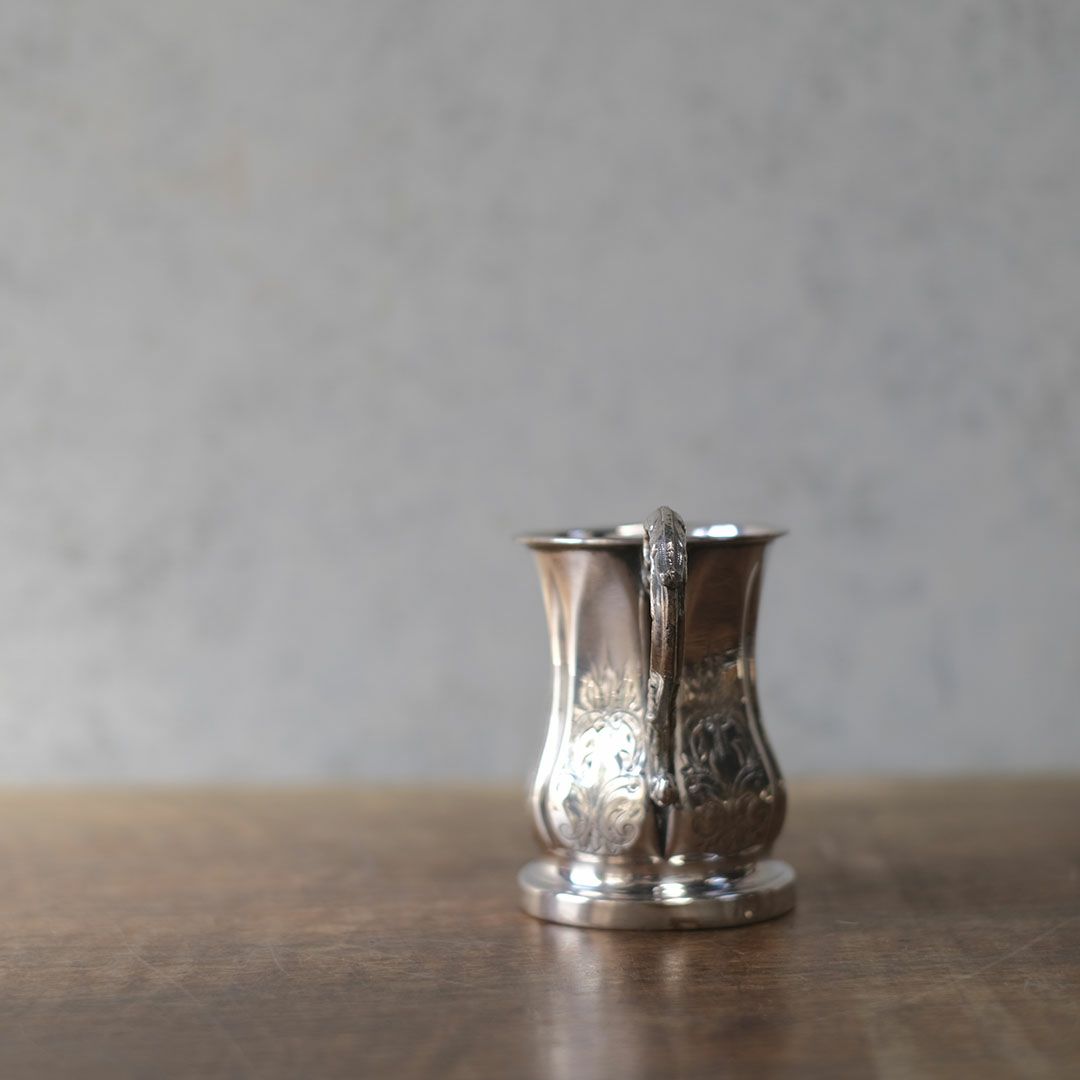 アンティークマグカップ イギリス シルバープレート2