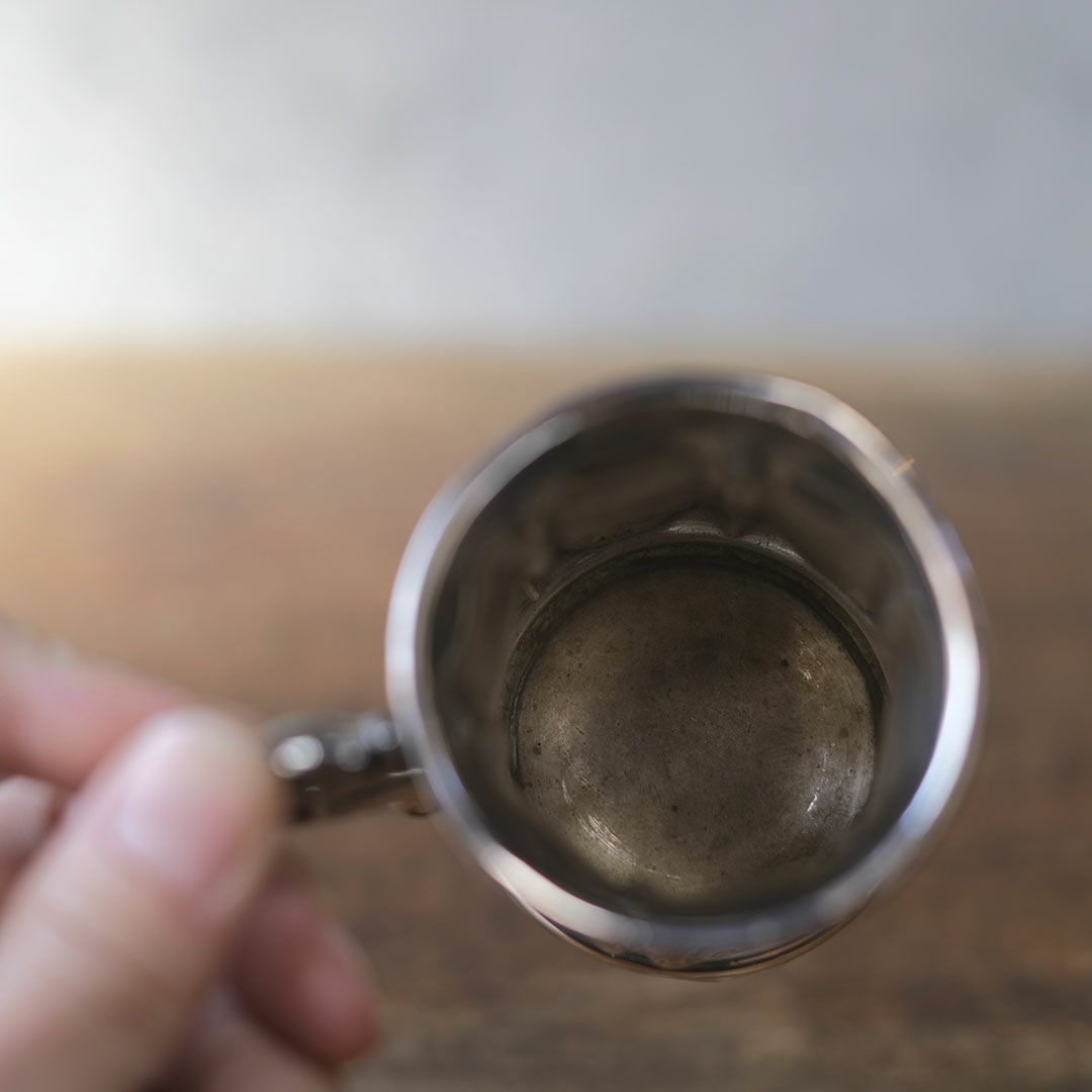 アンティークマグカップ イギリス シルバープレート6