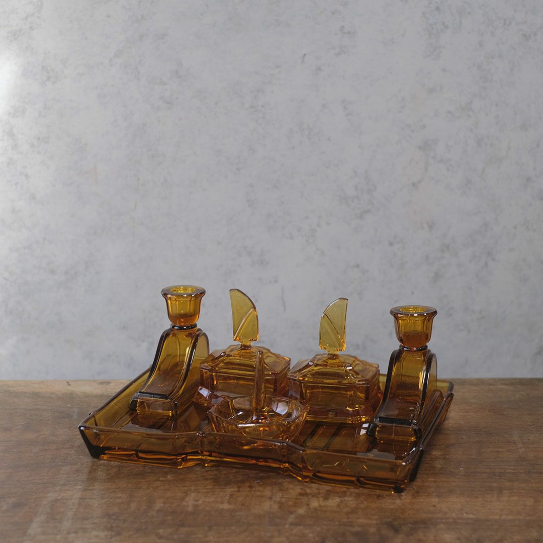 アンティーク トリンケットセット アールデコ ドレッシングテーブルセット チェコスロバキア