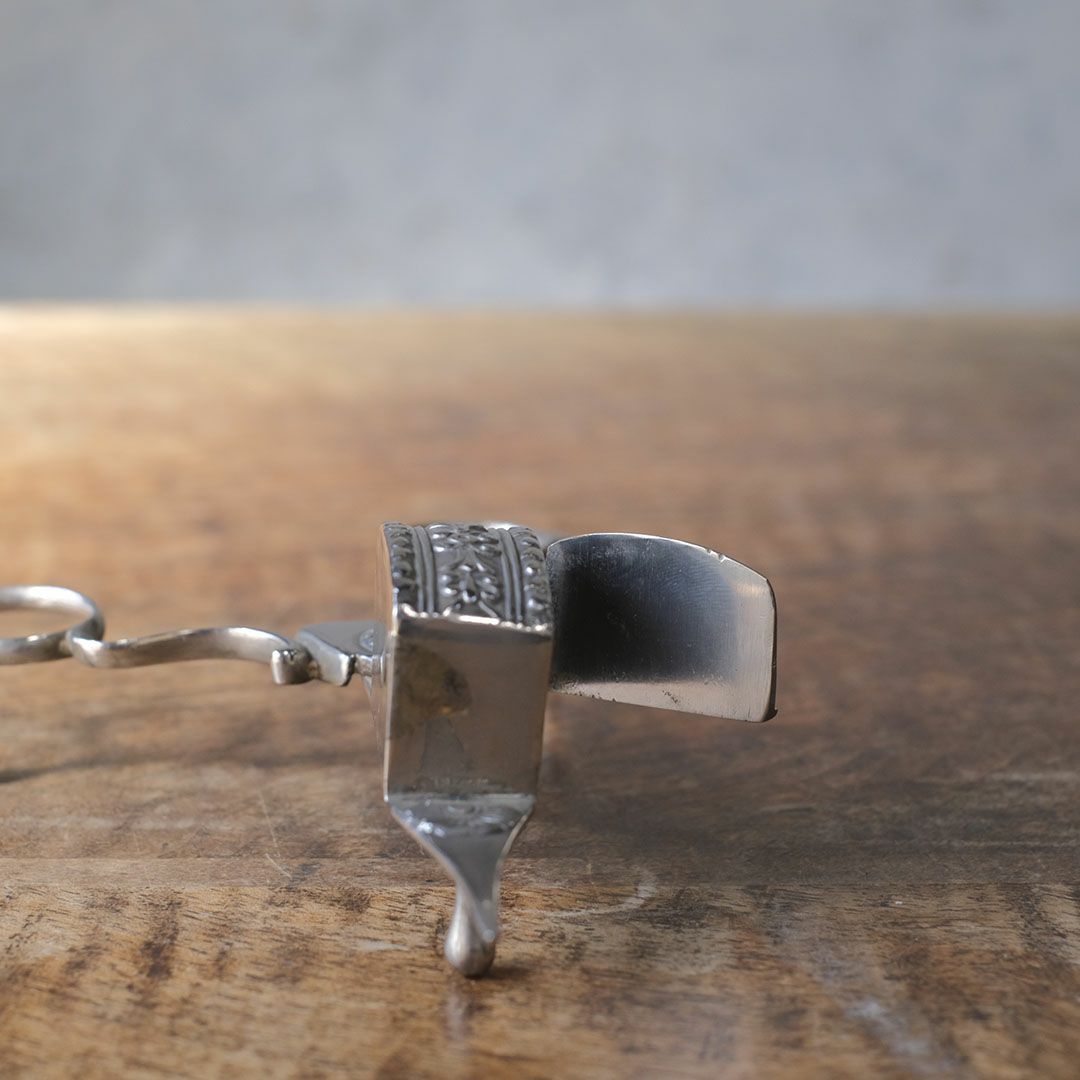 アンティーク キャンドルスナッファー シルバープレート製 火消し 芯切りハサミ4