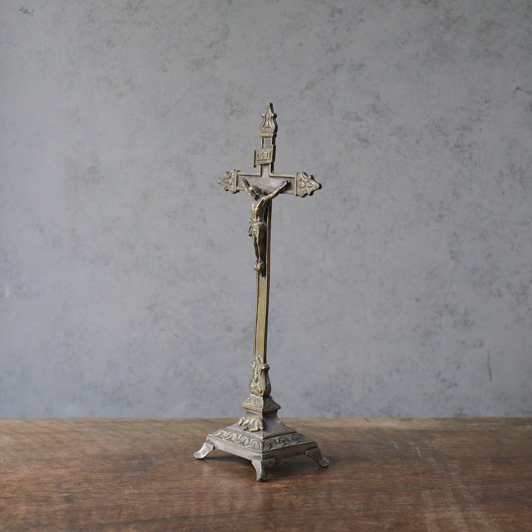 アンティーククロス 真鍮の十字架フランス crucifix(クルーシフィクス) 宗教小物1