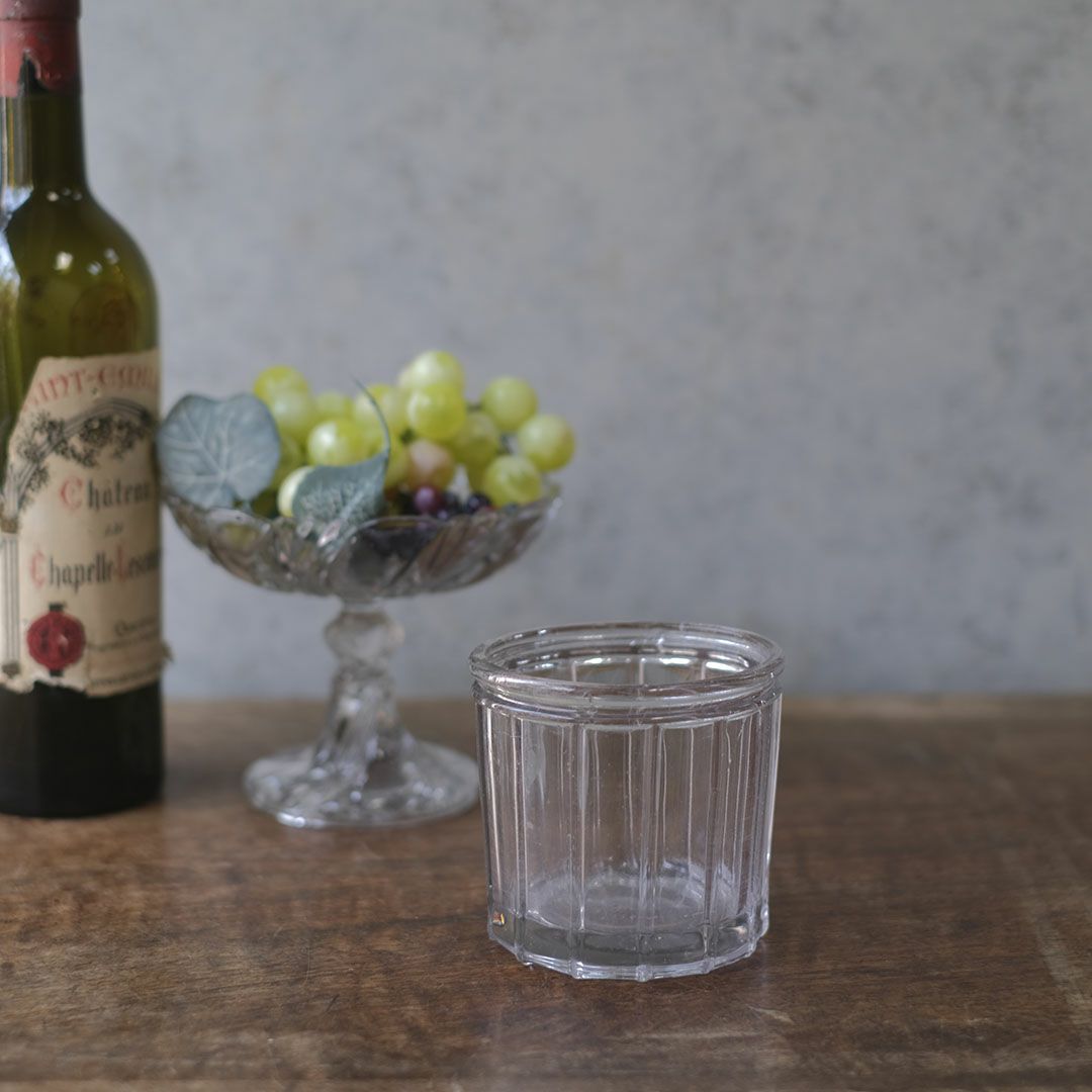 アンティーク コンフィチュールポット フランス 透明ガラス瓶1