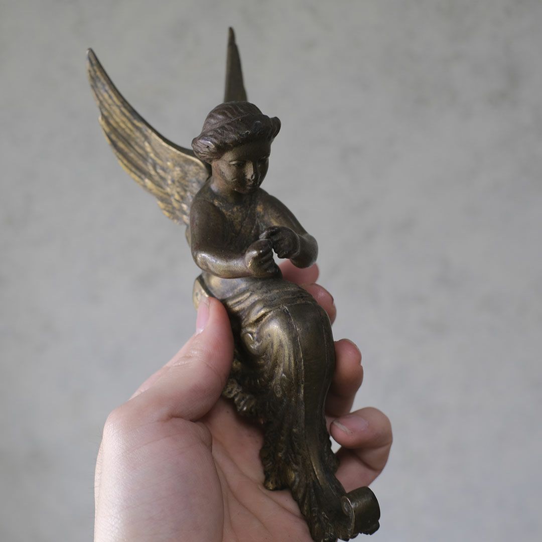 アンティーク天使のオブジェ エンジェル ブロンズ フランス2