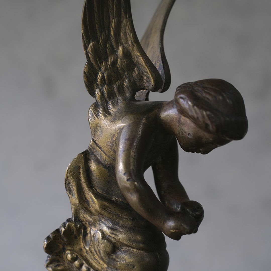 アンティーク天使のオブジェ エンジェル ブロンズ フランス4