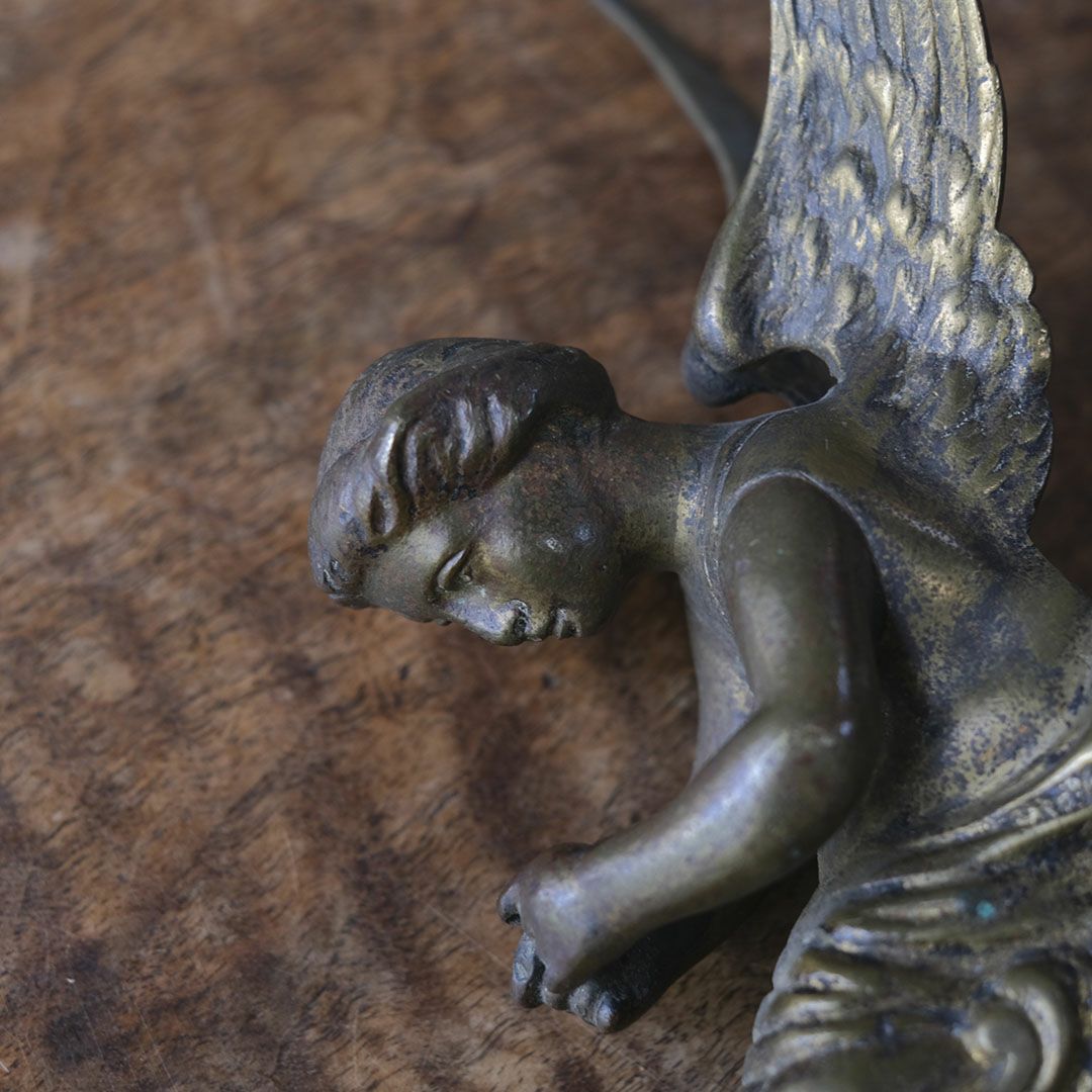 アンティーク天使のオブジェ エンジェル ブロンズ フランス5
