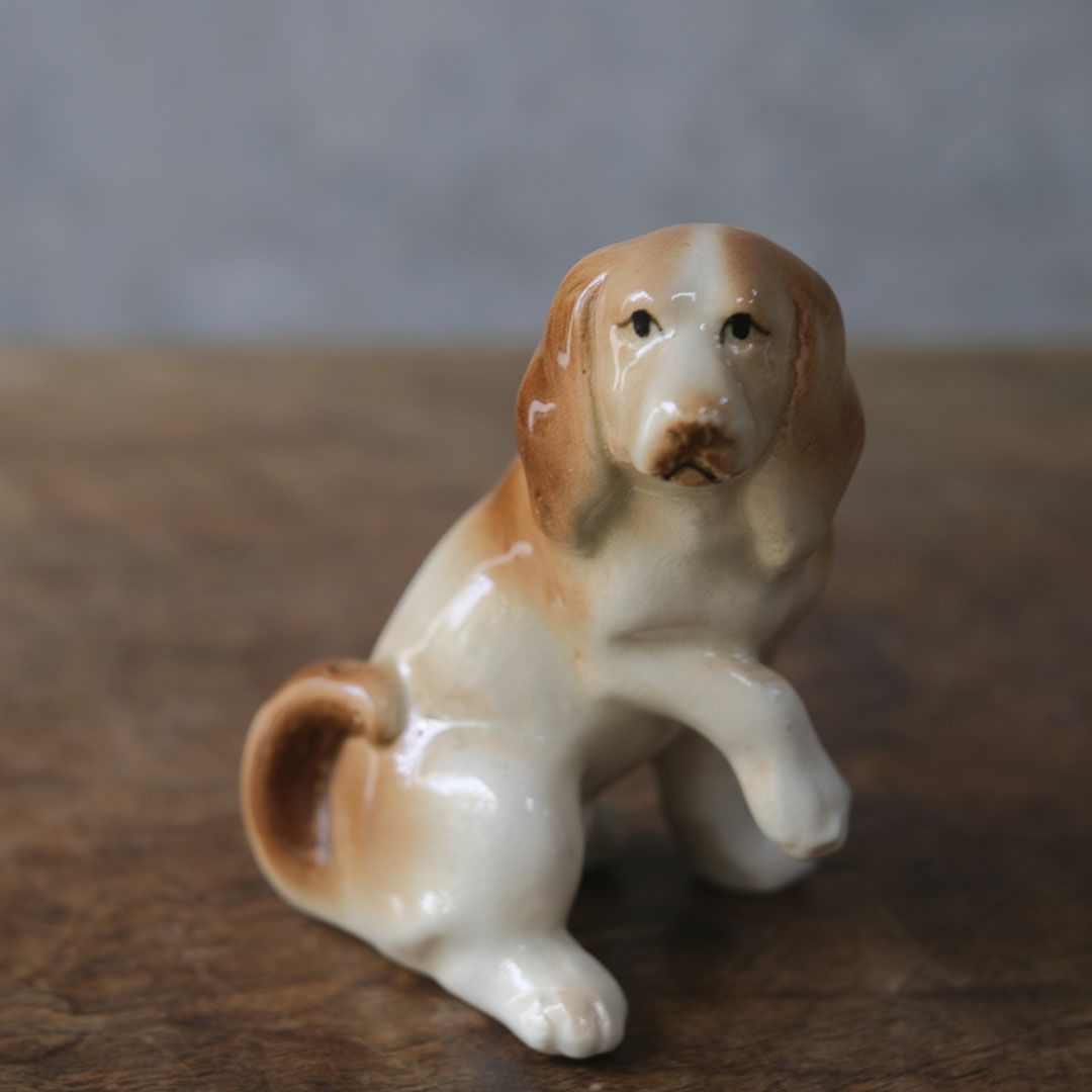 ヴィンテージフィギュリン 犬の陶器オブジェ イギリス 置物5