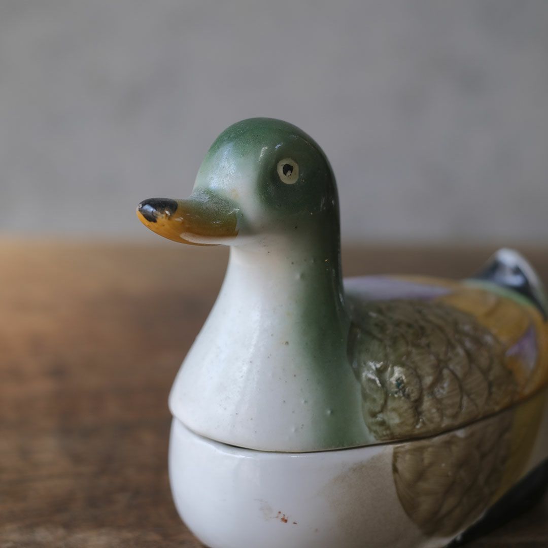 ヴィンテージ ダックテリーヌポット フランス 陶器 鴨7