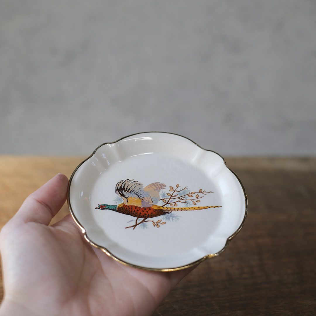 ヴィンテージ小皿 雉 イギリス1