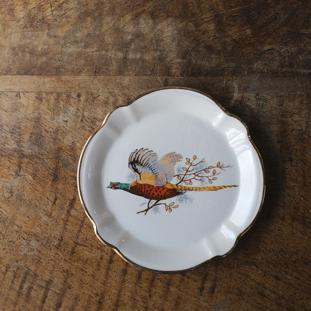 ヴィンテージ小皿 雉 イギリス2