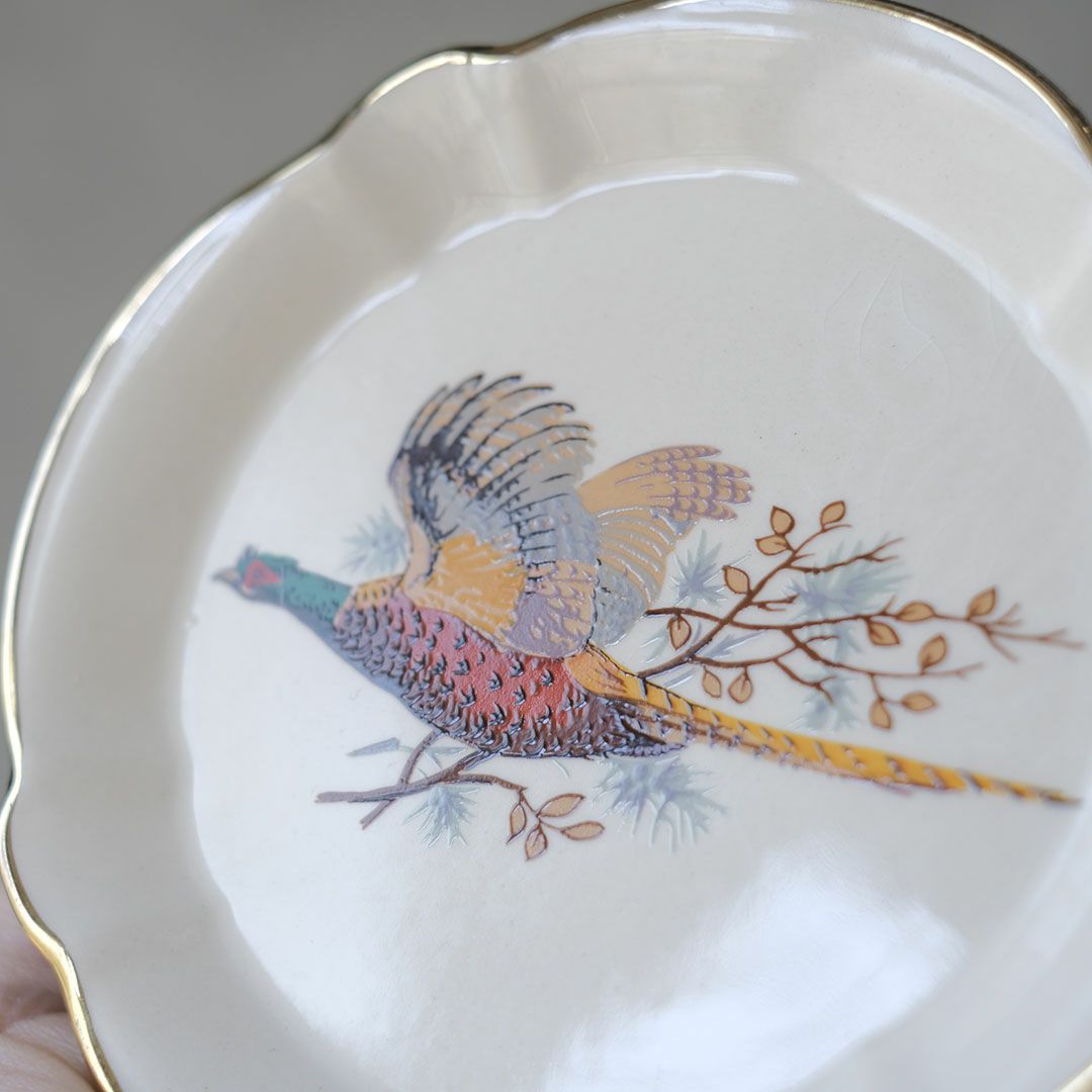 ヴィンテージ小皿 雉 イギリス3