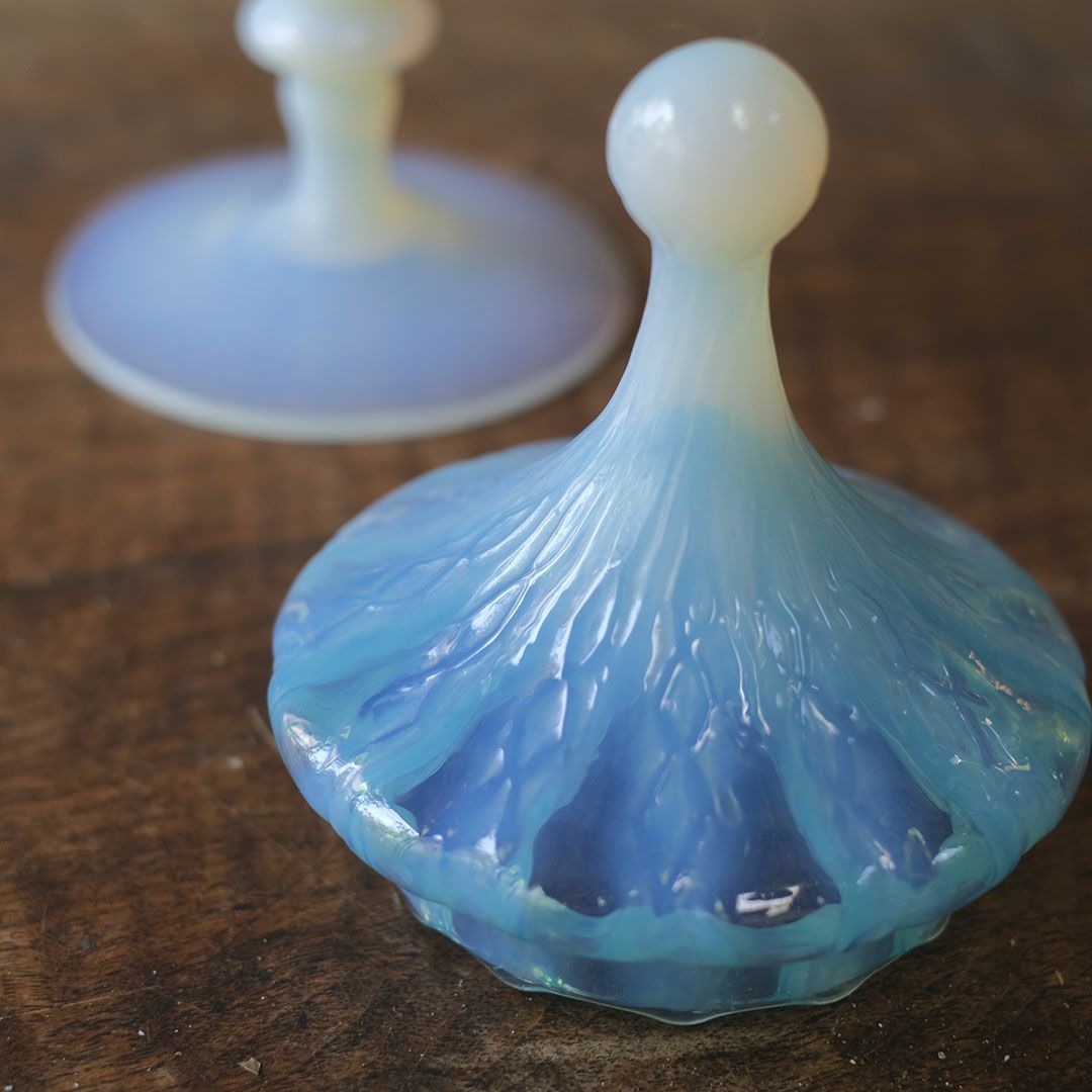 アンティークオパールセントポット イギリス オブジェ6