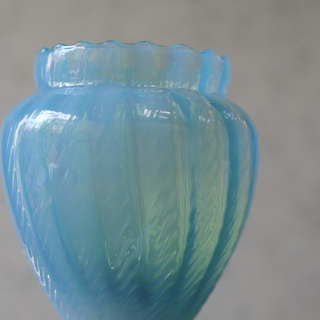 アンティークオパールセントポット イギリス オブジェ8