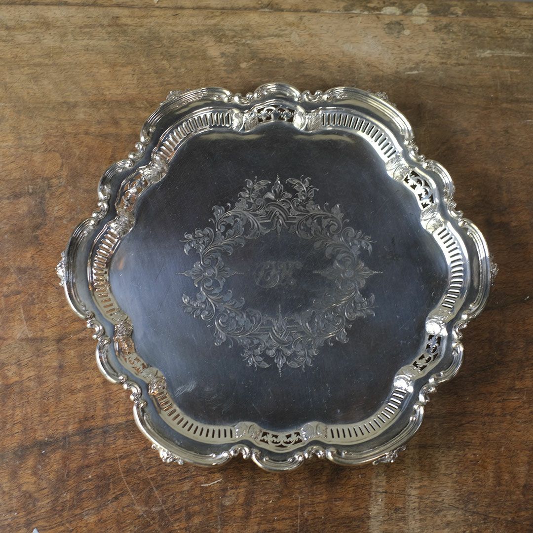 アンティークトレイ シルバープレート イギリス 銀メッキ2