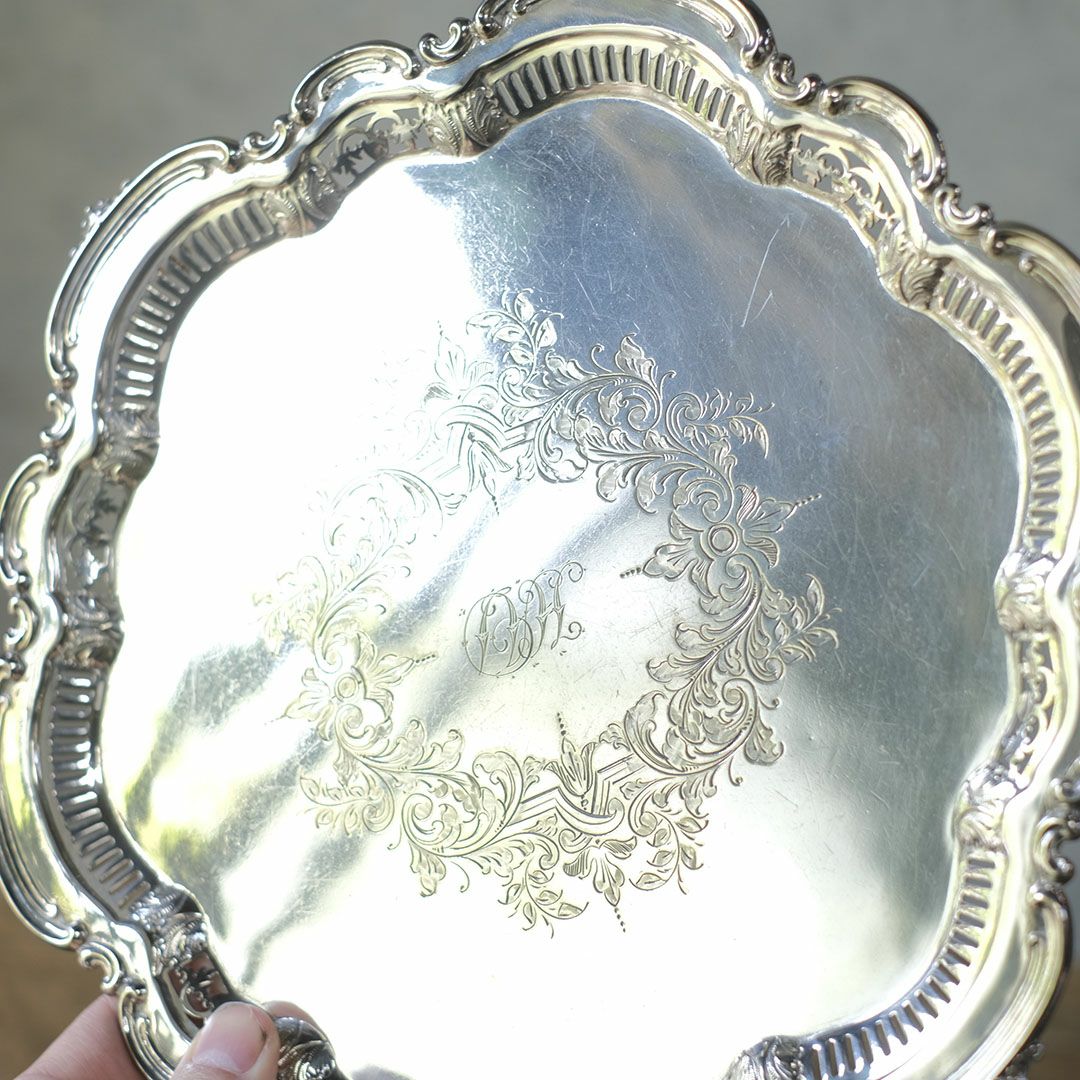 アンティークトレイ シルバープレート イギリス 銀メッキ4