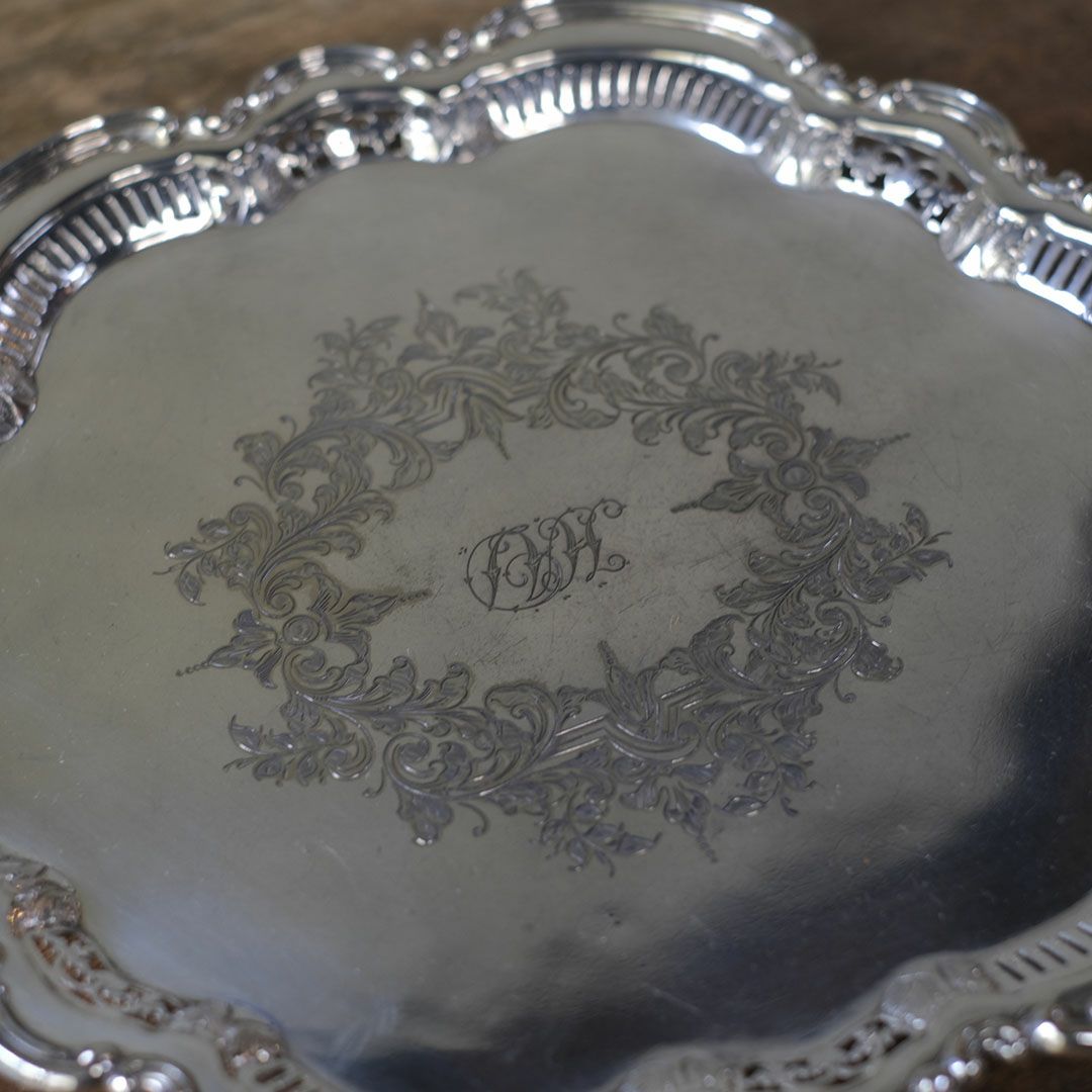 アンティークトレイ シルバープレート イギリス 銀メッキ5