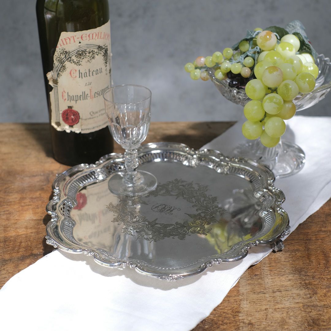 アンティークトレイ シルバープレート イギリス 銀メッキ9