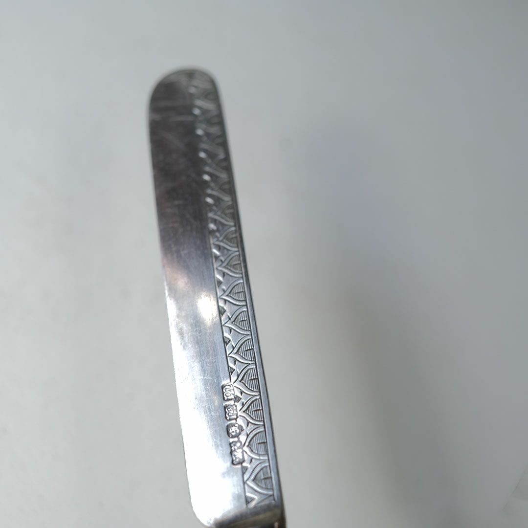 アンティーク マザーオブパール デザートカトラリー イギリス ナイフ 白蝶貝 銀メッキ5