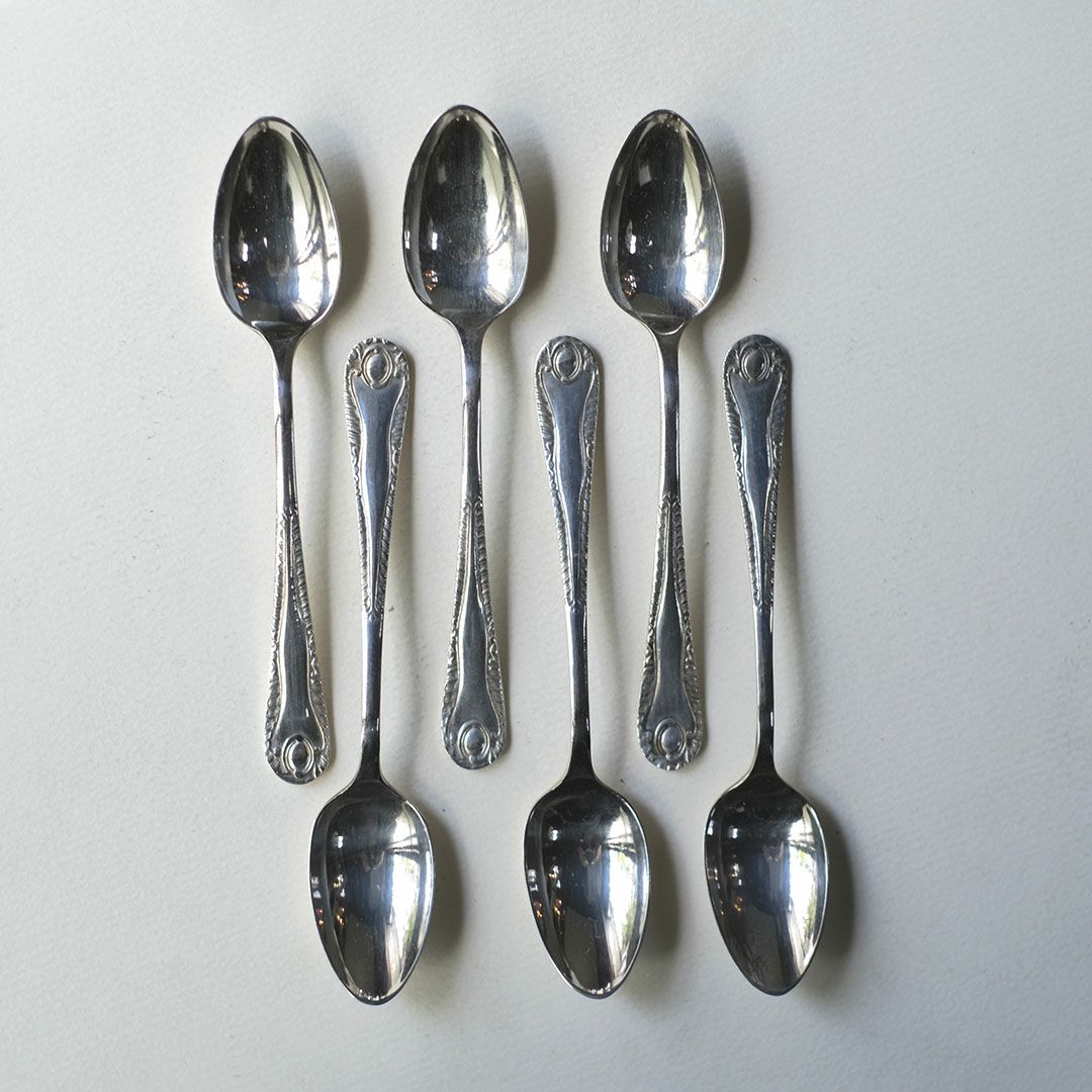 アンティーク ティースプーンセット 専用ボックス イギリス 銀メッキ シルバープレート6