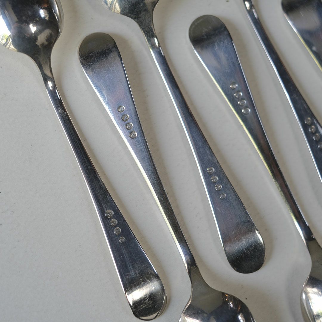 アンティーク ティースプーンセット 専用ボックス イギリス 銀メッキ シルバープレート9