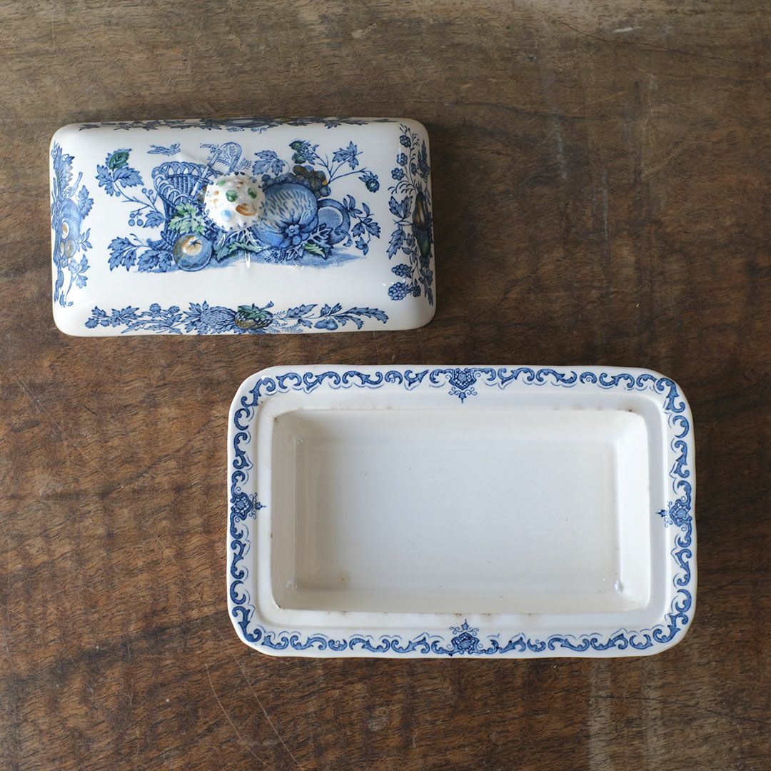 アンティークバターディッシュ MASON メイソン イギリス 陶器 5