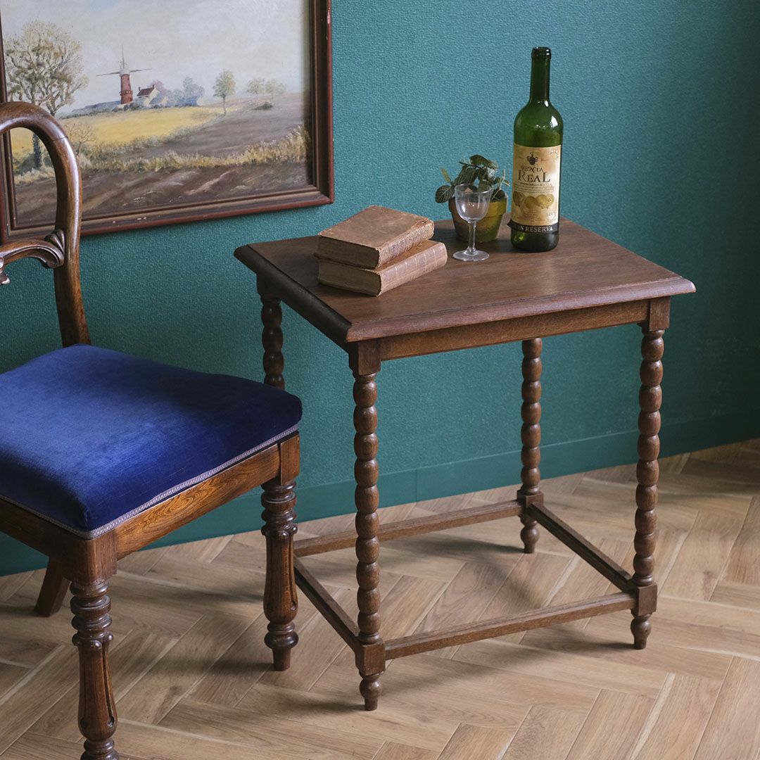 アンティーク コンソールテーブル フランス 机 ボビンレッグ アンティーク家具1